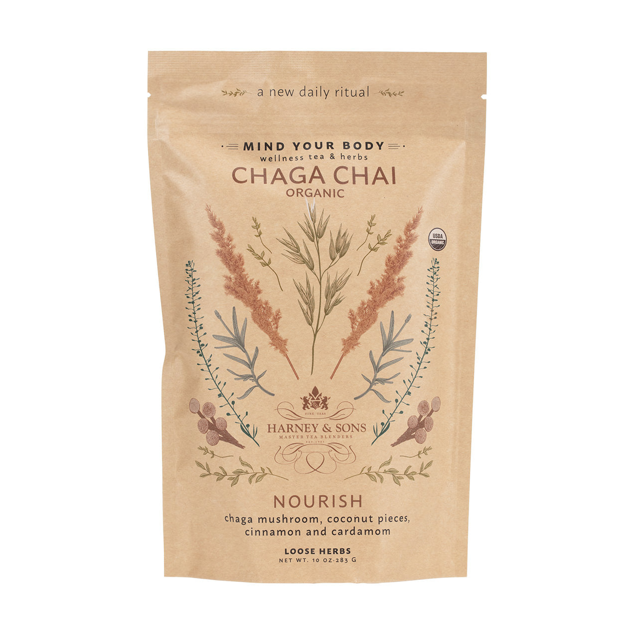 The Hemp Division Organic Chaga Chai - Nourish Wellness Blend Best Price