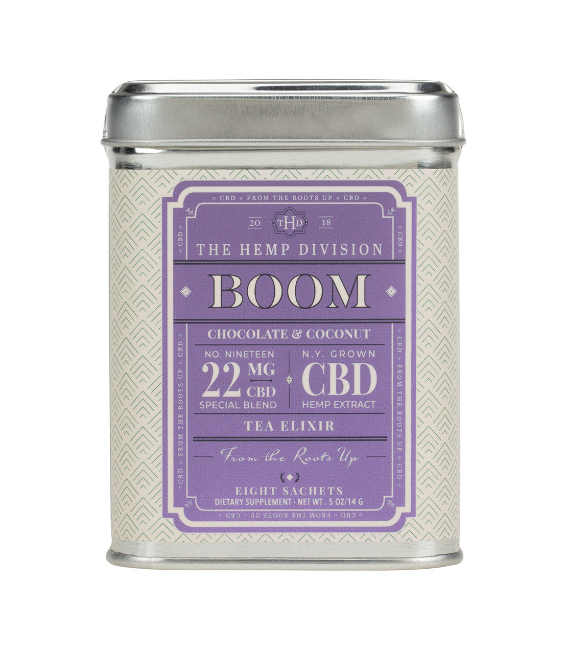 The Hemp Division Boom 8 CT Sachets - Chocolate & Coconut - 22 MG CBD Best Price