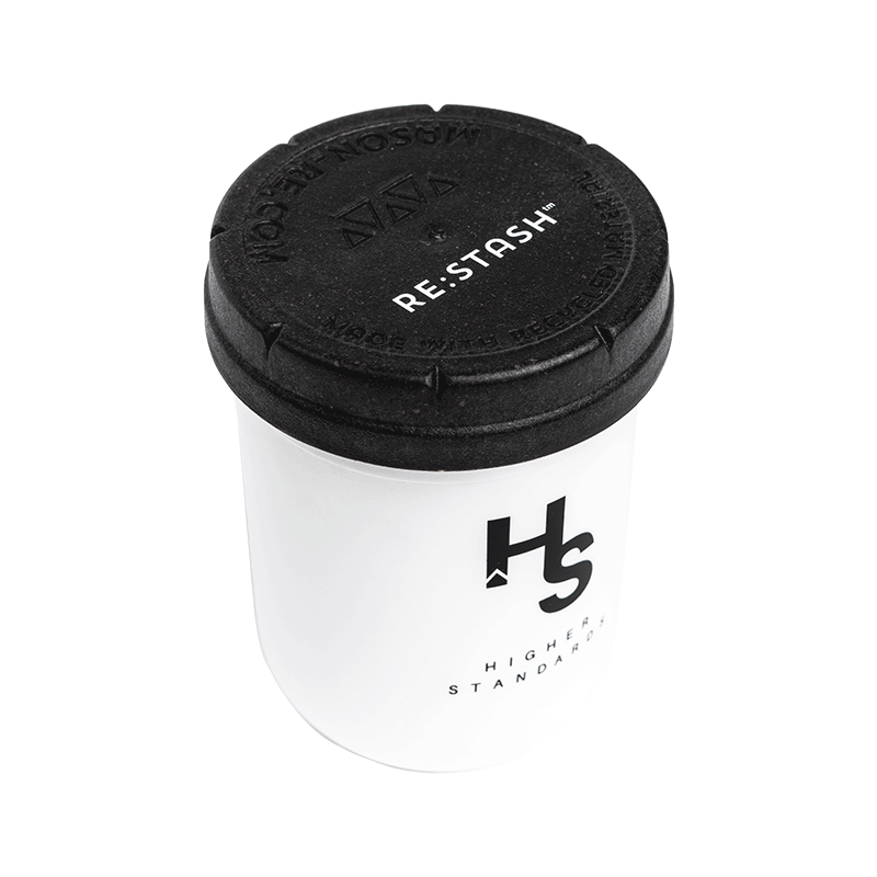 Higher Standards Mason Jar White with Black Lid Best Price