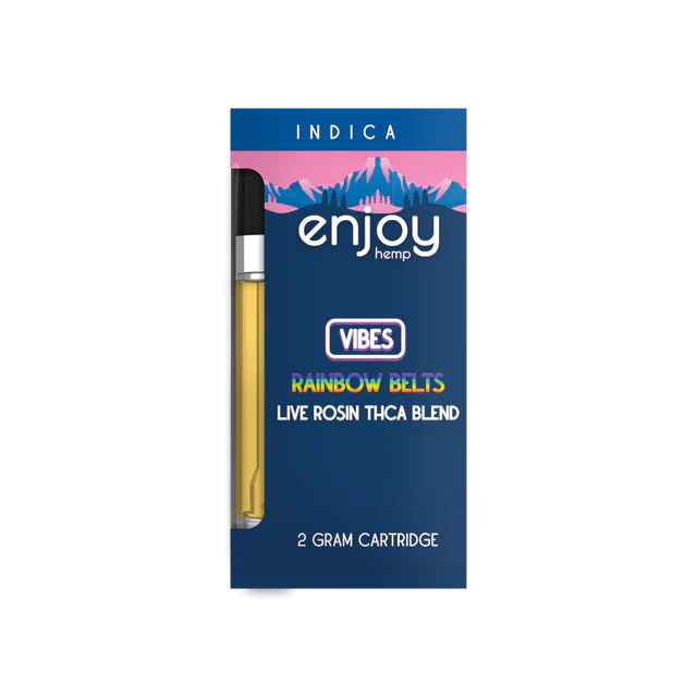 Enjoy Hemp 2ml THCA Blend Vape Cartridge for Vibes - Rainbow Belts (Indica) Best Price