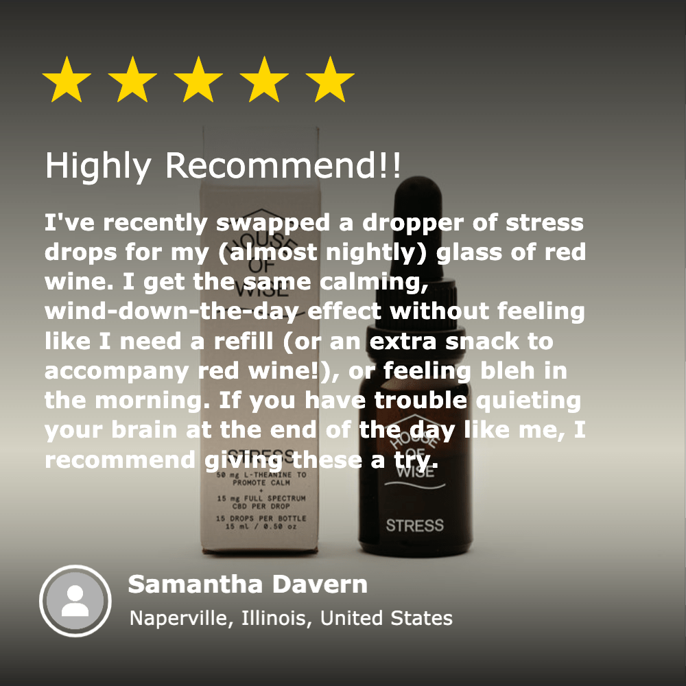 House of Wise CBD Stress Oil (450mg) Best Price