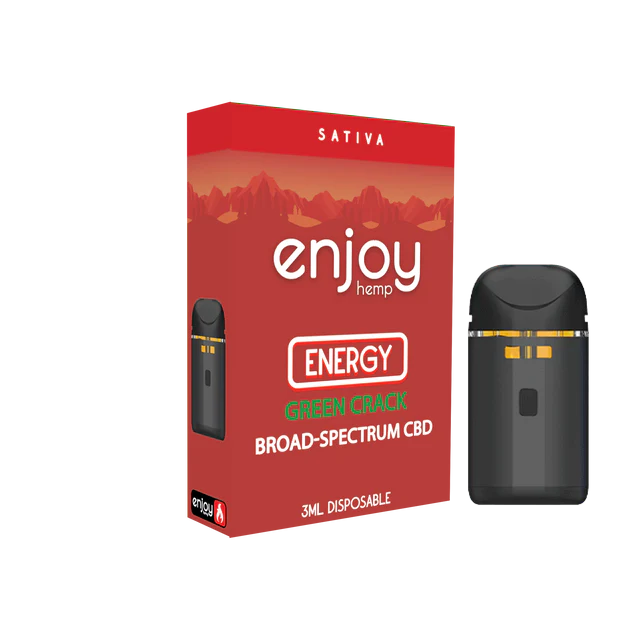 Enjoy Hemp 3ml Broad-Spectrum CBD for Energy - Green Crack (Sativa) Best Price