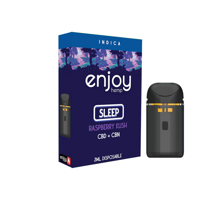 Enjoy Hemp 3ml CBD + CBN Disposable for Sleep - Berry Kush (Indica) Best Price