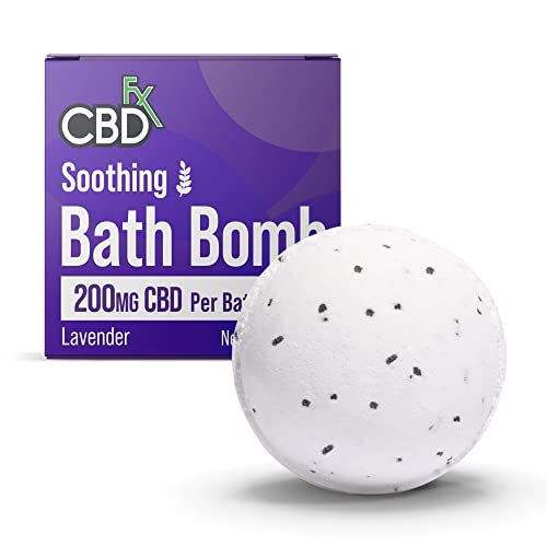 CBDfx 200mg CBD High Strength Soothing Bath Bomb Lavender Single Best Price