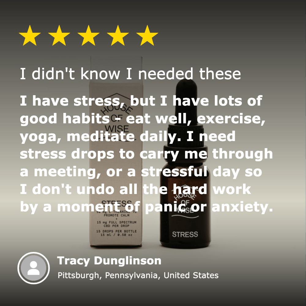 House of Wise CBD Stress Oil (450mg) Best Price
