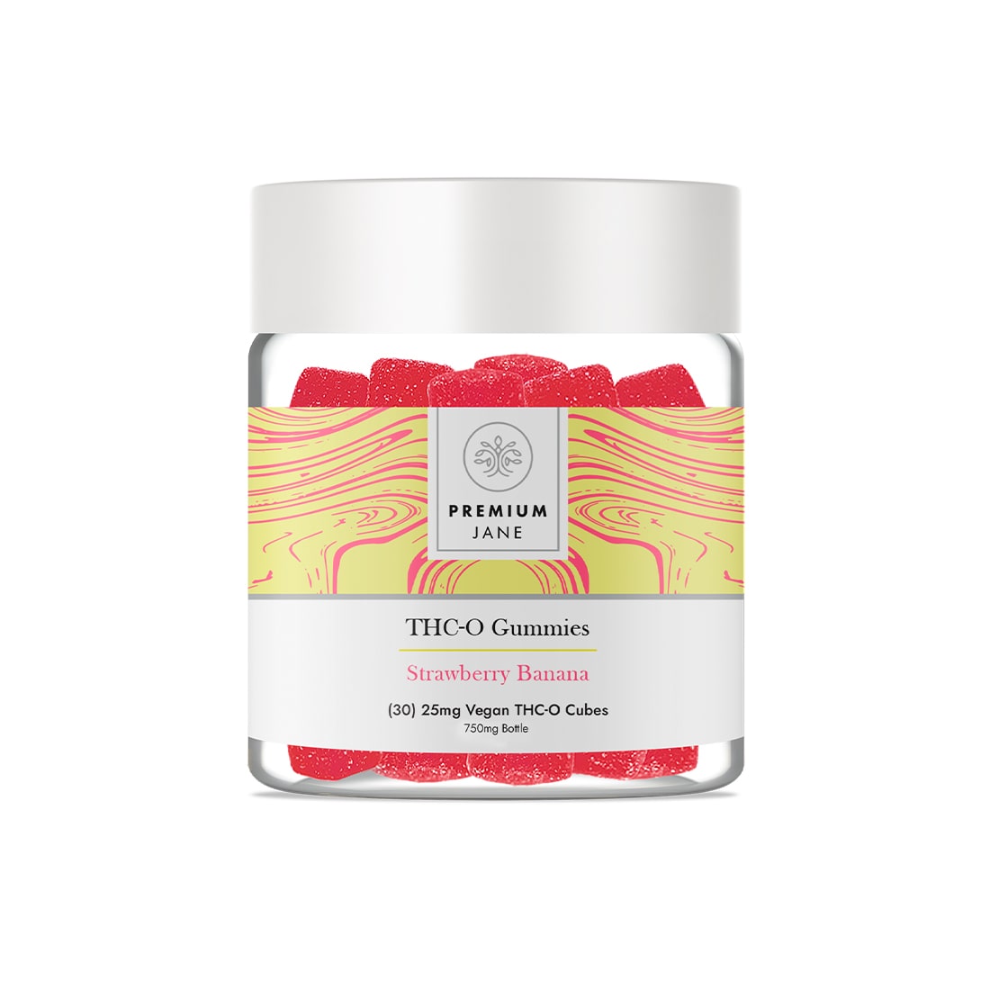 Premium Jane 750mg Vegan THC-O Gummies – Strawberry Banana Best Price