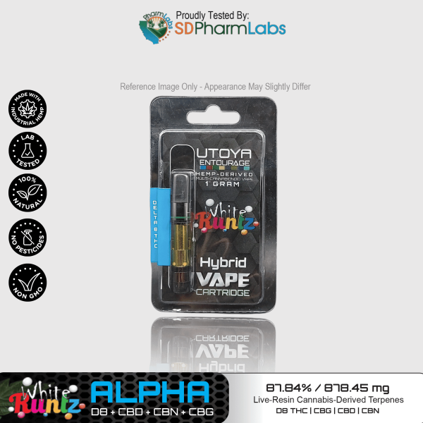Utoya | Live Resin Delta 8 THC Vape Cartridge - 1g Best Price