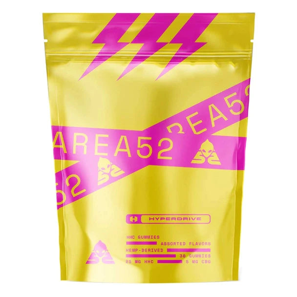 Area 52 HHC Edible - HHC: CBG Hyperdrive Gummies Assorted 30MG Best Price