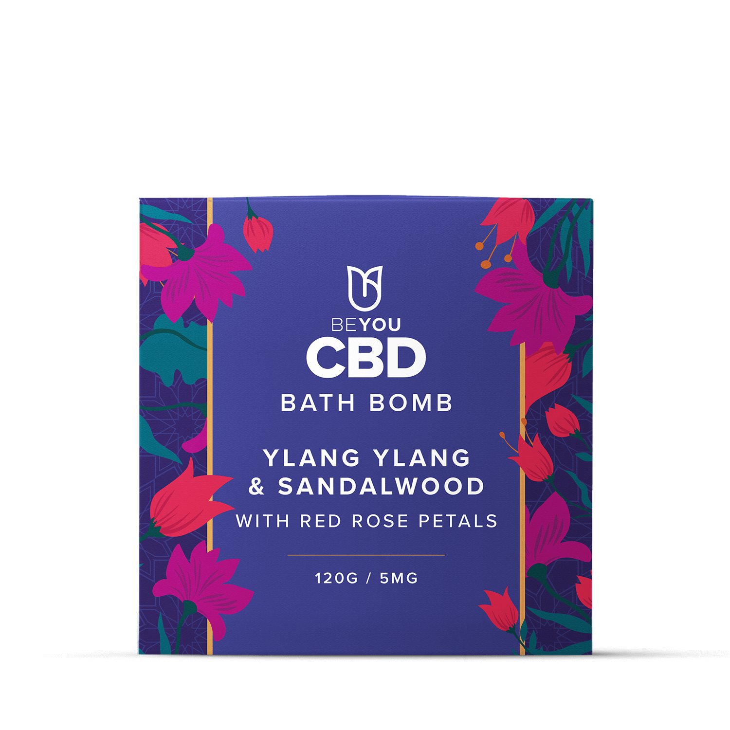 BeYou CBD Bath Bomb - Ylang Ylang & Sandalwood & with red rose petals Best Price