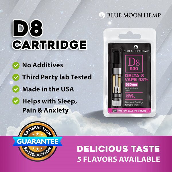 Blue Moon Hemp Delta 8 Vape Cartridge 930mg Best Price