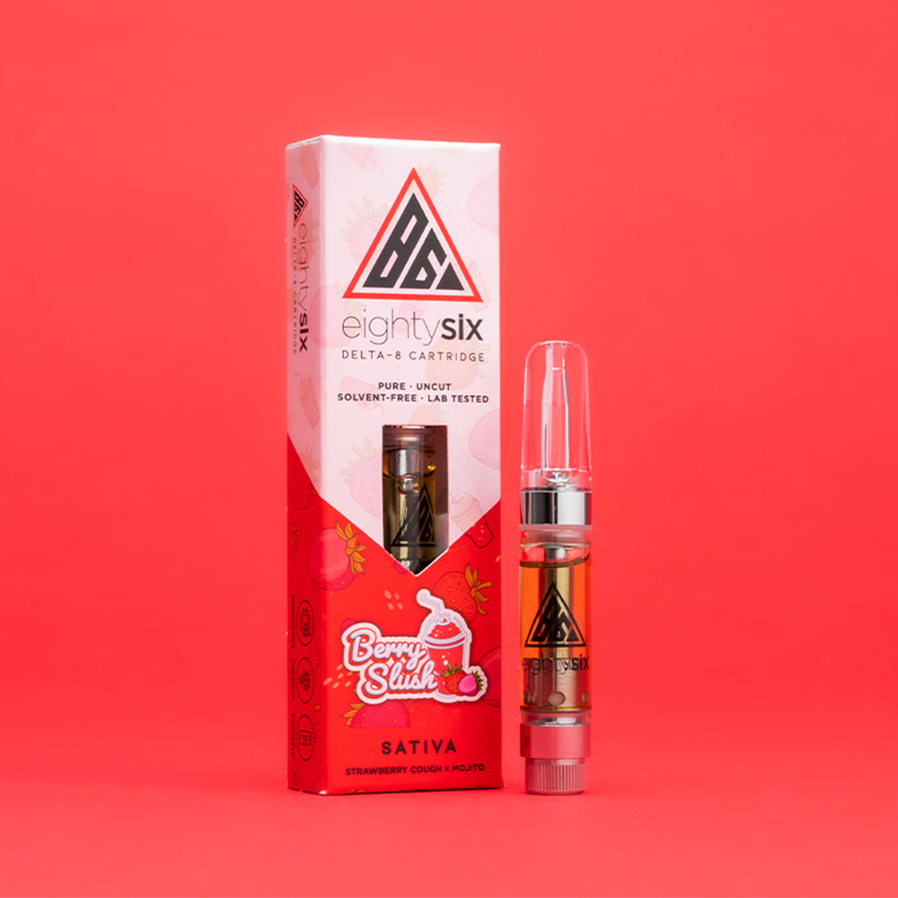 Eighty Six Berry Slush Delta-8 THC Vape Cartridge (Strawberry Cough) Best Price