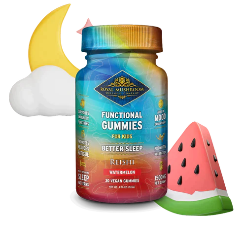 Royal Mushroom Better Sleep Kids Reishi Gummies Watermelon Flavor Best Price