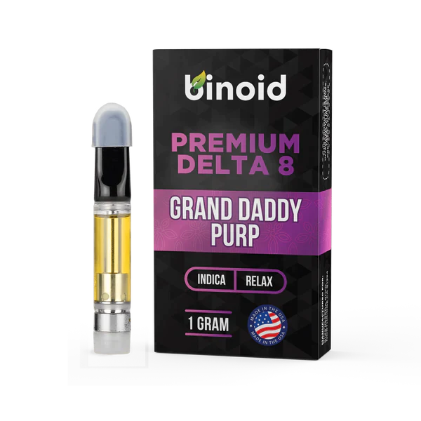 Binoid Delta 8 THC Vape Cartridge Grand Daddy Purp Best Price