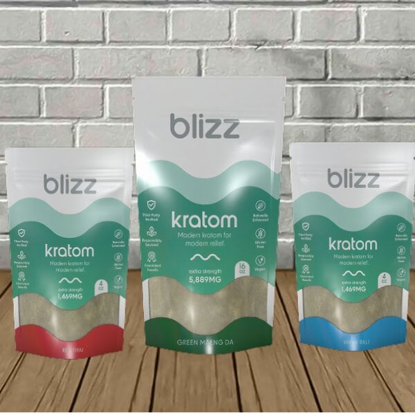 Blizz Kratom Extra Strength Premium Powder Bags Best Price