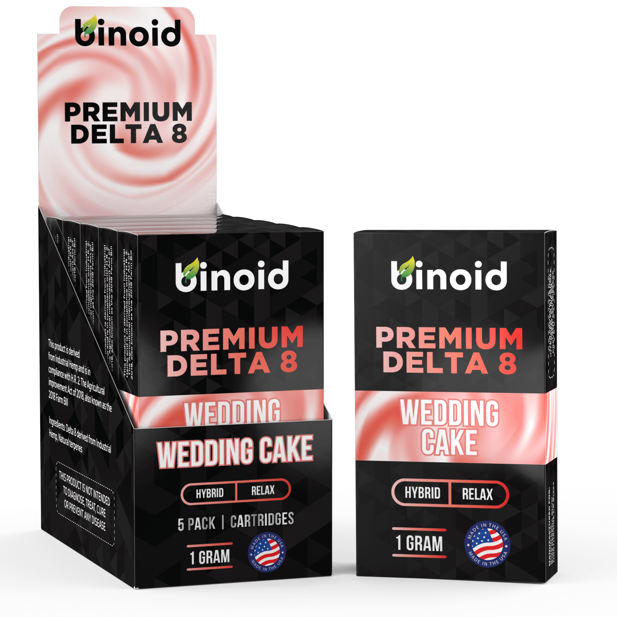Binoid Delta 8 THC Vape Cartridge - Wedding Cake Best Price