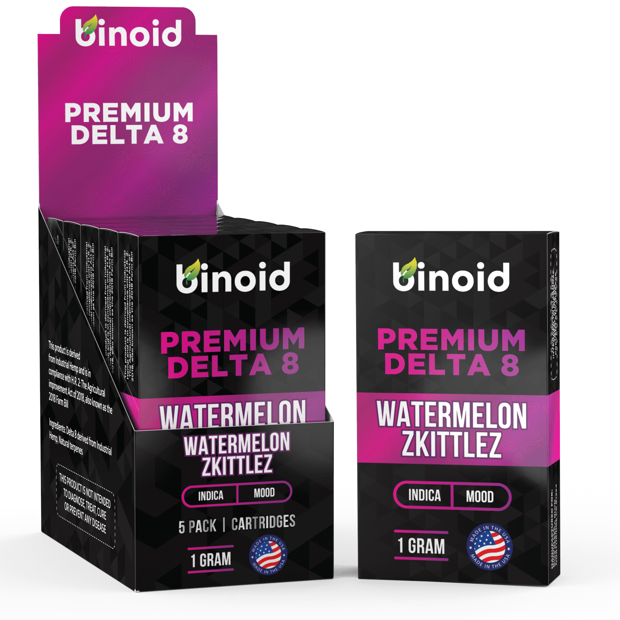 Binoid Delta 8 THC Vape Cartridge - Watermelon Zkittlez Best Price