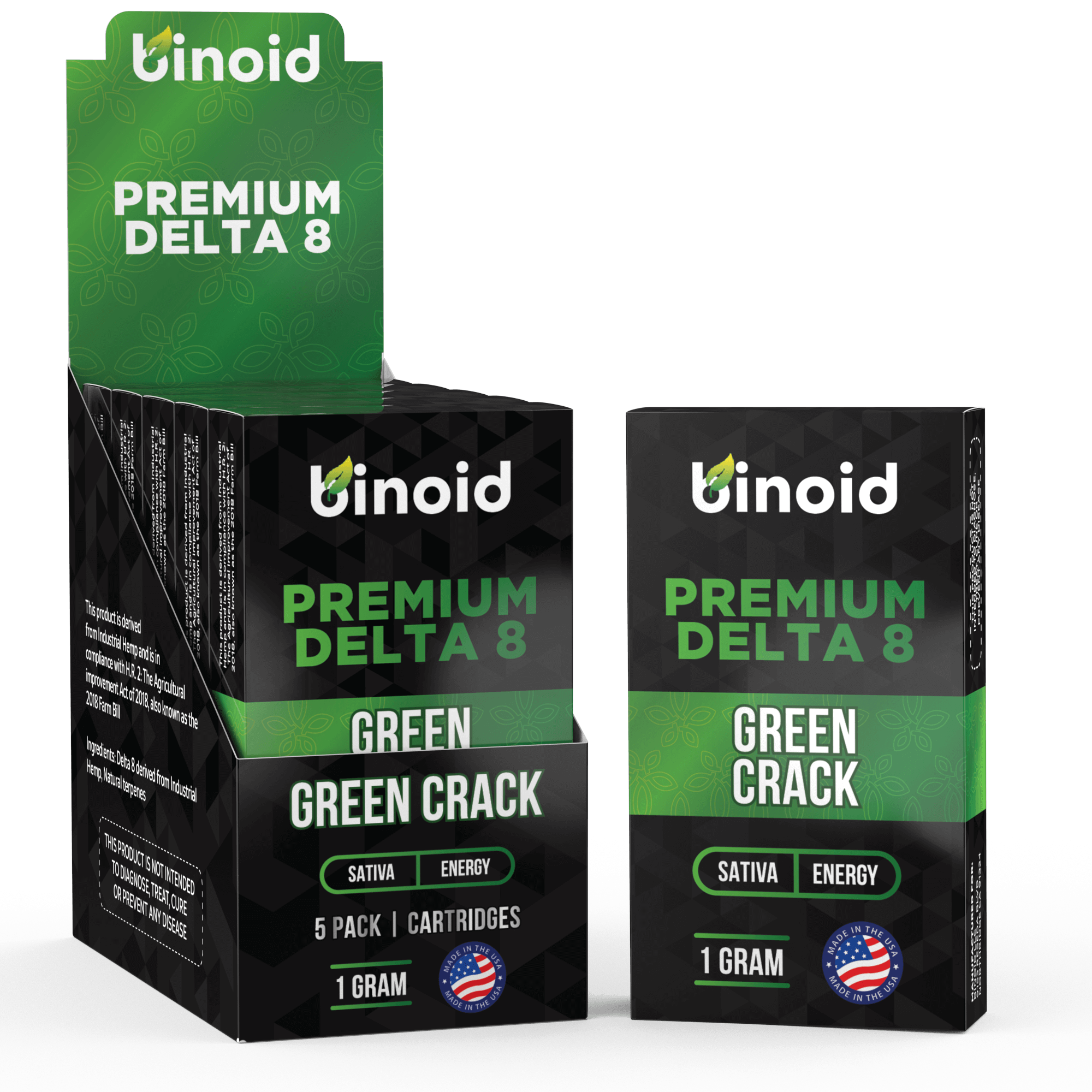 Binoid Delta 8 THC Vape Cartridge - Green Crack Best Price