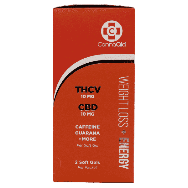 CannaAid | THCV + CBD Weight Loss & Energy Vegan Softgel Capsules 40mg - 1200mg Best Price