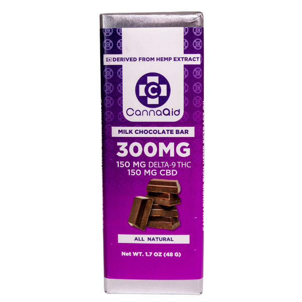 CannaAid | Delta 9 THC + CBD Chocolate Bar - 300mg Best Price