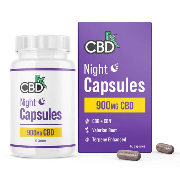 CBD Capsules - CBD + CBN Broad Spectrum Night Caps - 900mg - By CBDfx Best Price