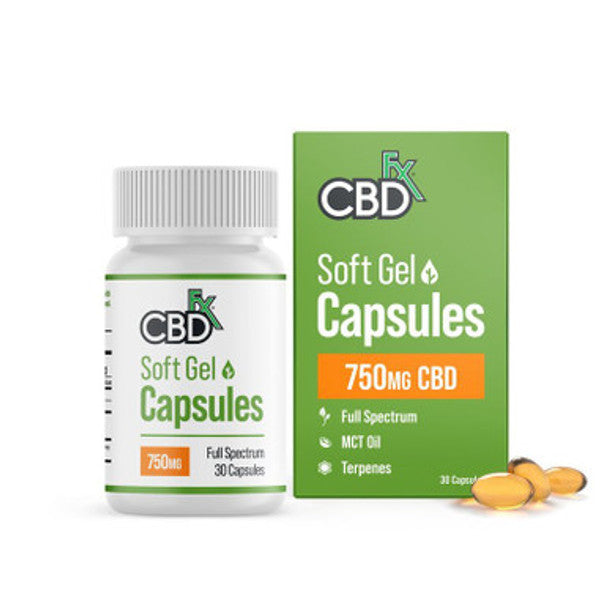 CBD Capsules - Full Spectrum CBD Soft Gels - 25mg - By CBDfx Best Price