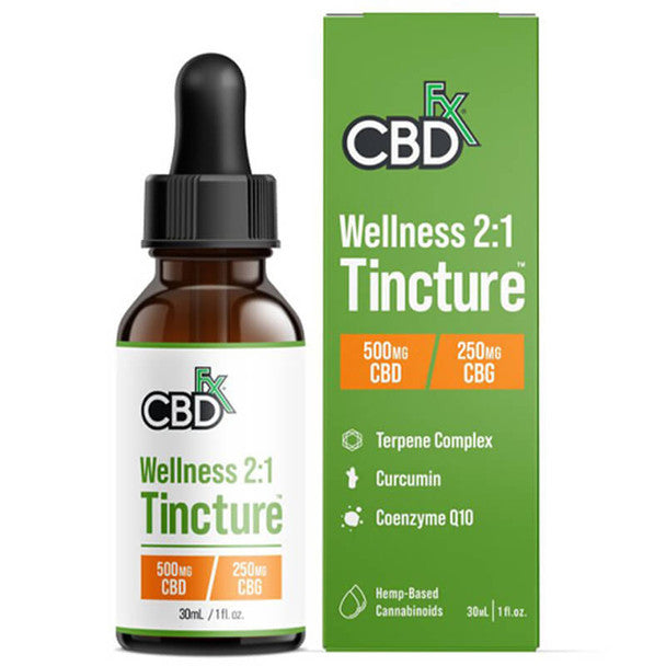 CBD Oil - CBD:CBG Wellness 2:1 CBD Tincture - 500mg-6000mg - By CBDfx Best Price