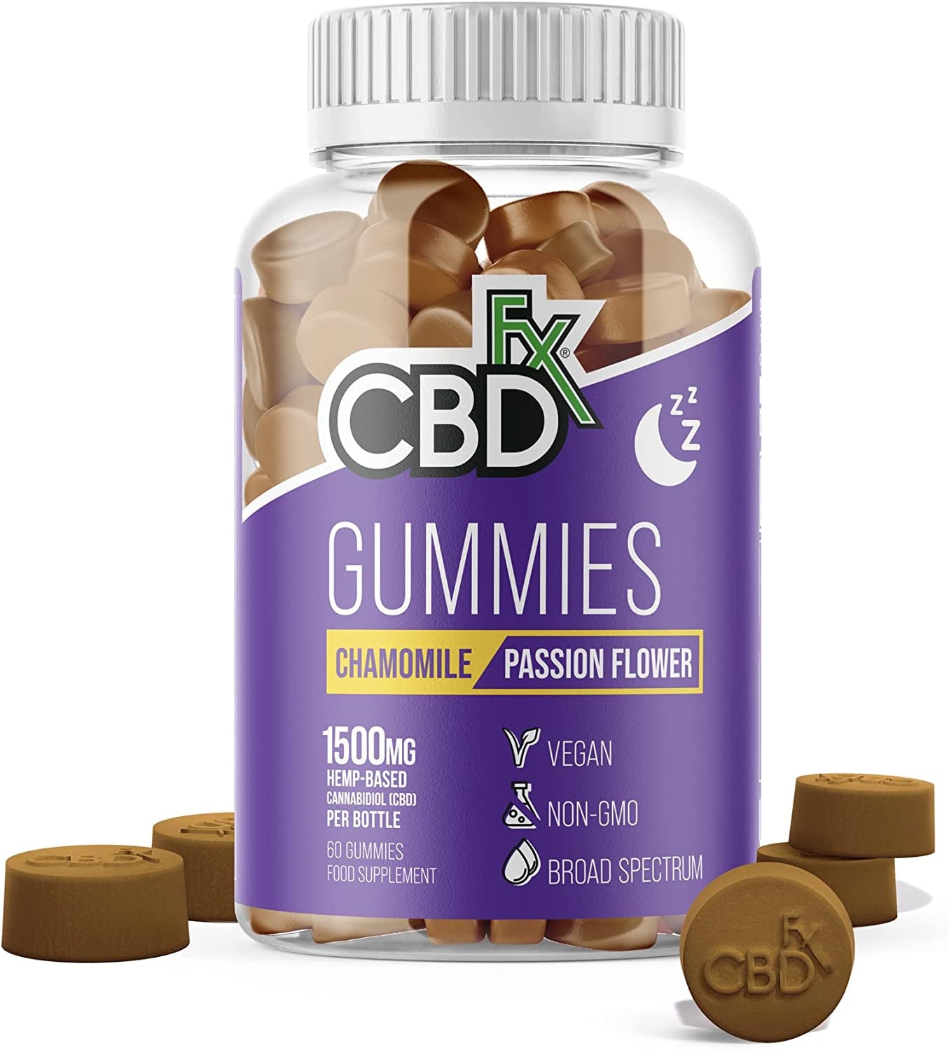 CBDfx CBD Gummies - Broad Spectrum Melatonin Sleep Gummies - 25MG - 1500MG Best Price