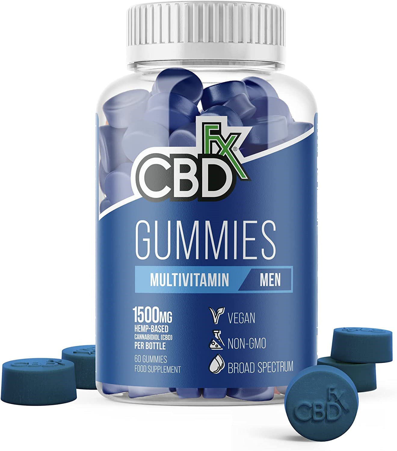 CBDfx CBD Gummies - Broad Spectrum Mens Multivitamin Gummies - 25MG - 1500MG Best Price