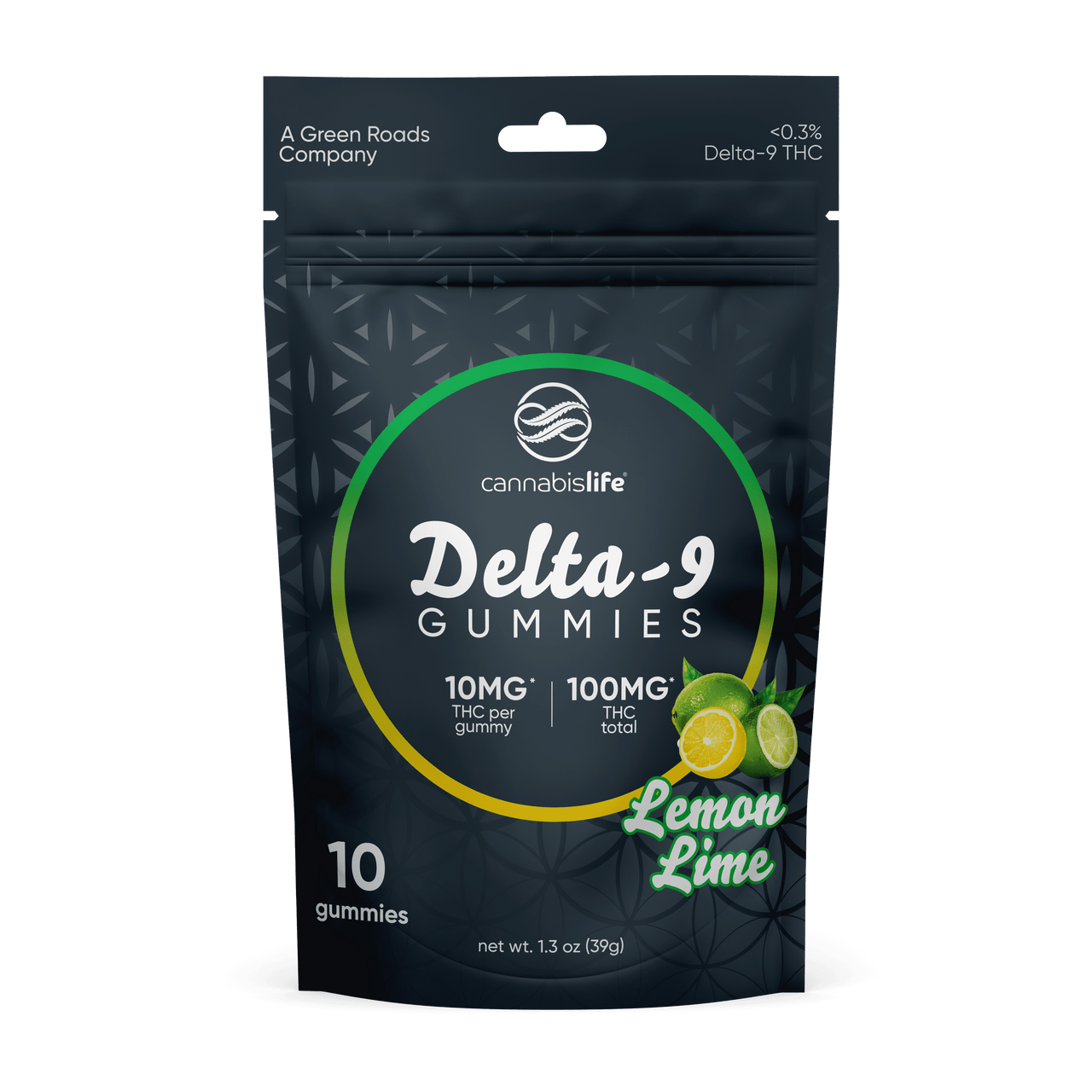 Cannabis Life LEMON LIME DELTA-9 GUMMIES - (10CT) 100MG Best Price