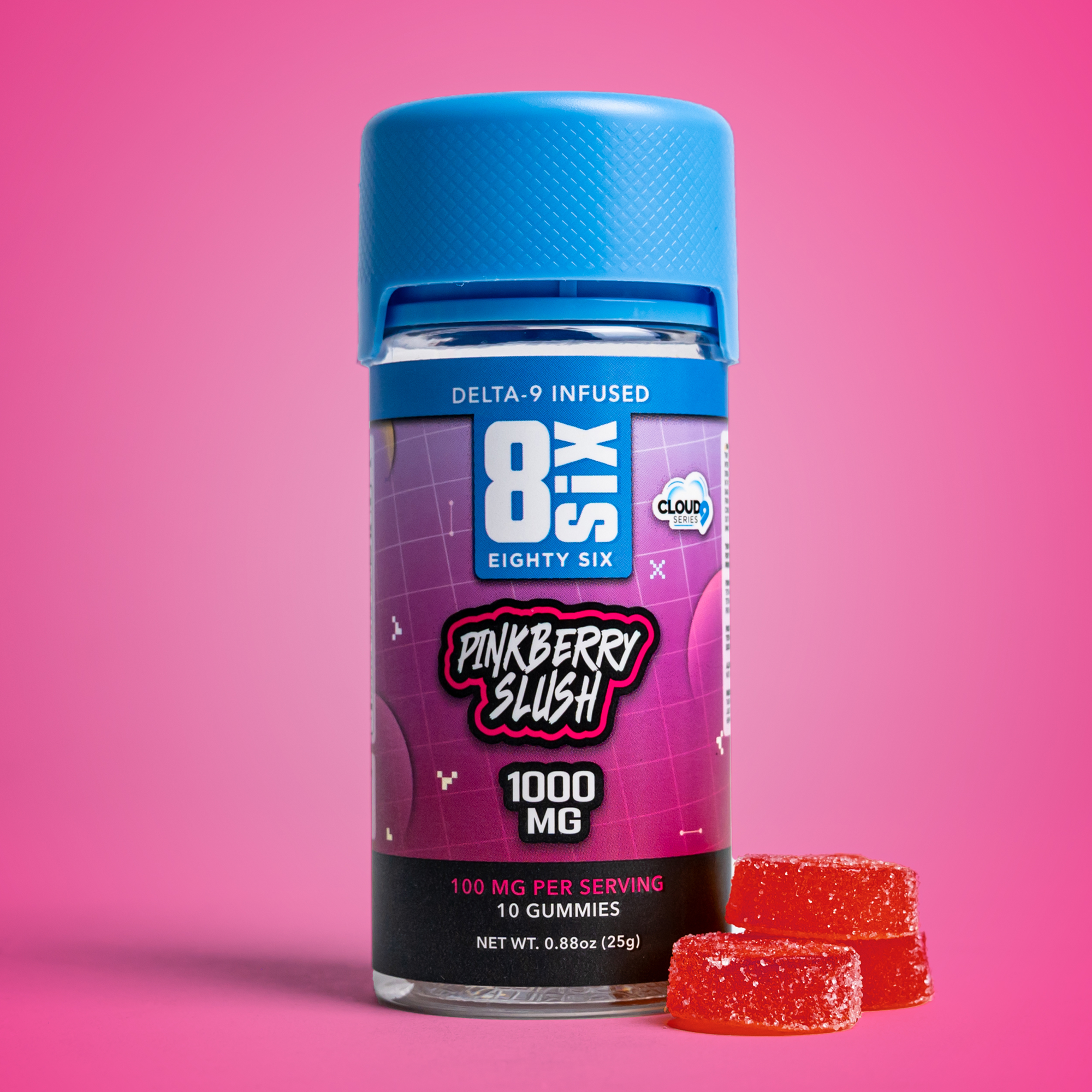 Eighty Six Pinkberry Slush 1000MG – Delta-9 THC Gummies Best Price