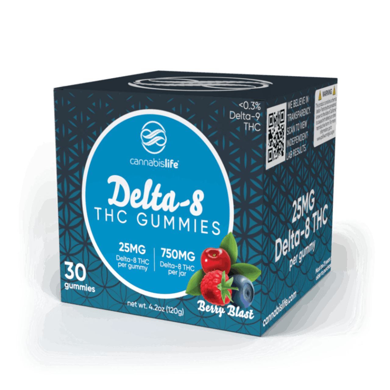 Cannabis Life BERRY BLAST DELTA-8 GUMMIES - (30CT) 750MG Best Price