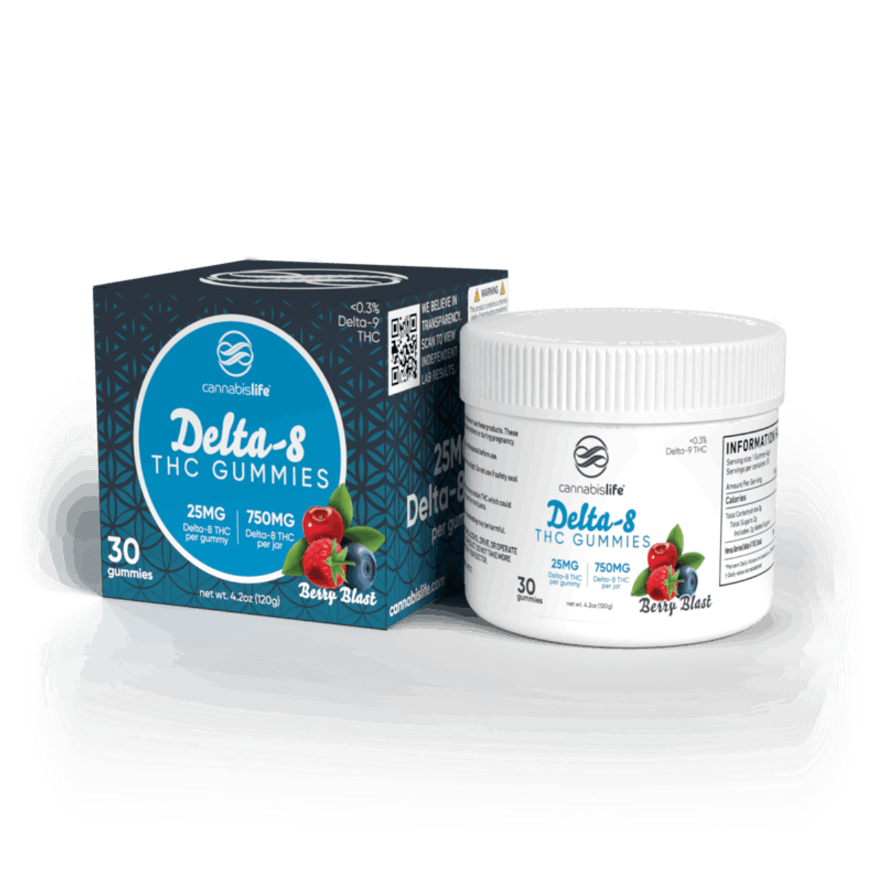 Cannabis Life BERRY BLAST DELTA-8 GUMMIES - (30CT) 750MG Best Price