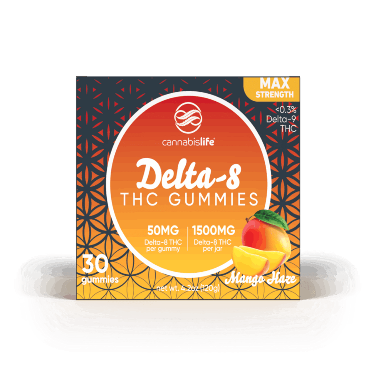 Cannabis Life MANGO HAZE DELTA-8 GUMMIES – (30CT) 1500MG Best Price