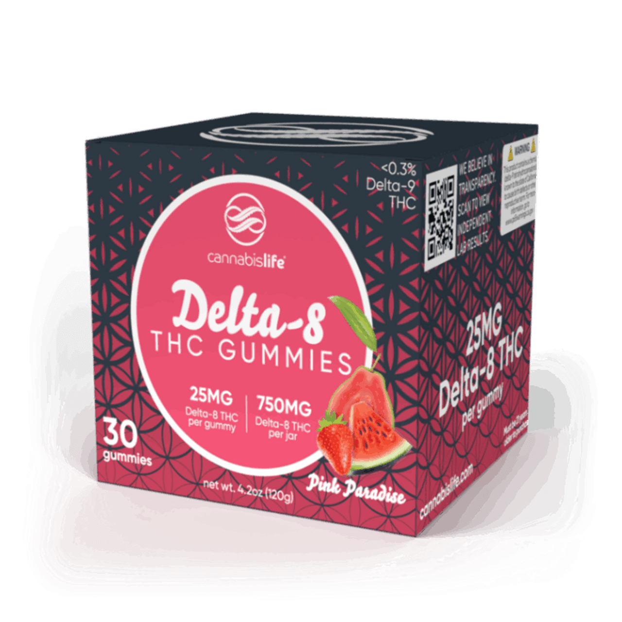 Cannabis Life PINK PARADISE DELTA-8 GUMMIES - (30CT) 750MG Best Price