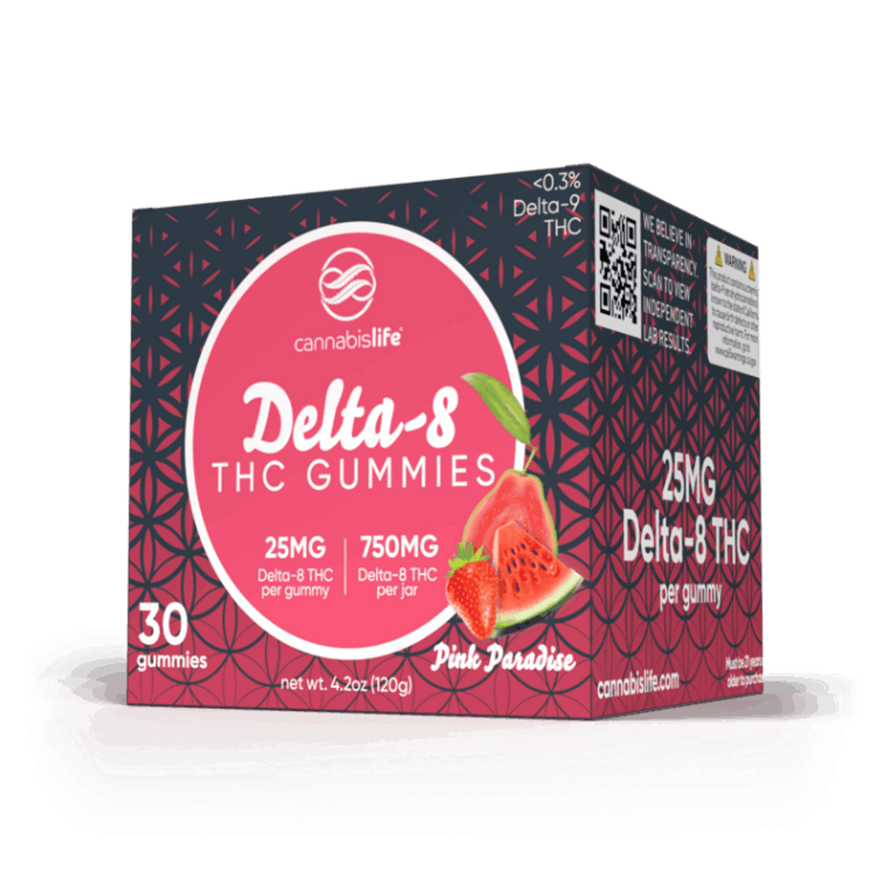 Cannabis Life PINK PARADISE DELTA-8 GUMMIES - (30CT) 750MG Best Price