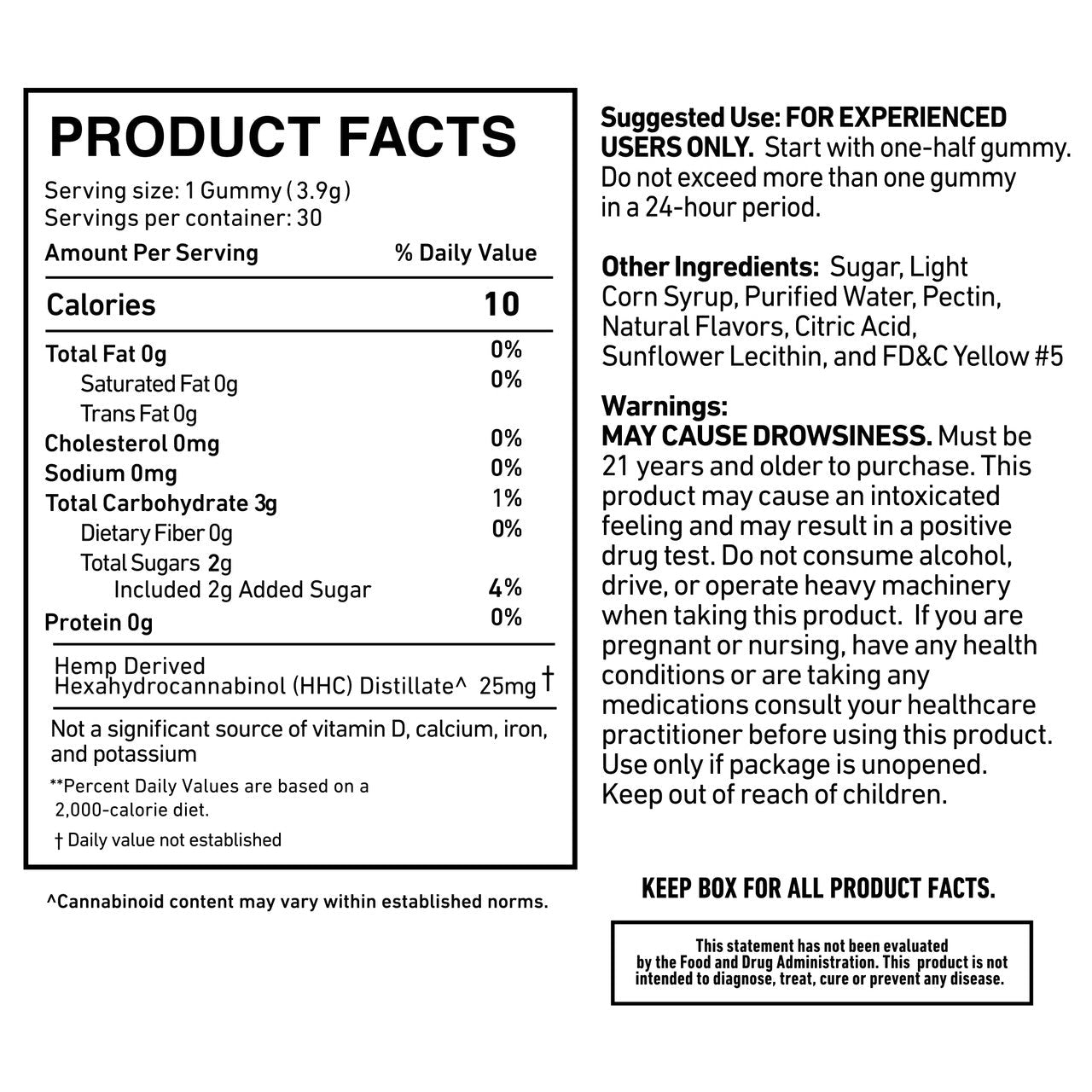 Cannabis Life Lemon Drop HHC Gummies - (30ct) 750mg Best Price