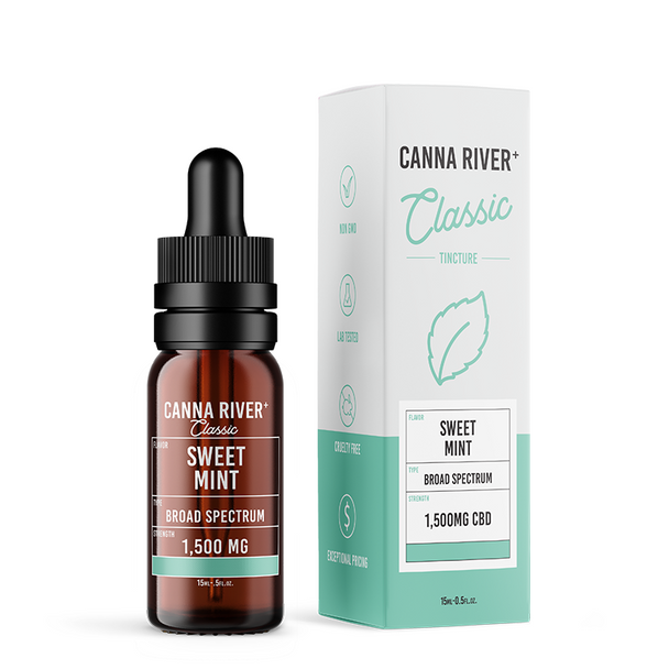 Canna River CBD Oil - Classic Broad Spectrum Tincture Sweet Mint Best Price