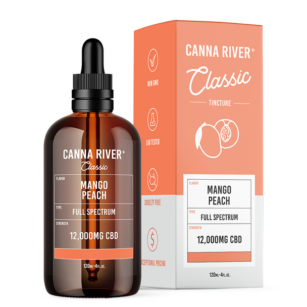 Canna River CBD Oil - Classic Full Spectrum Tincture - Mango Peach Best Price