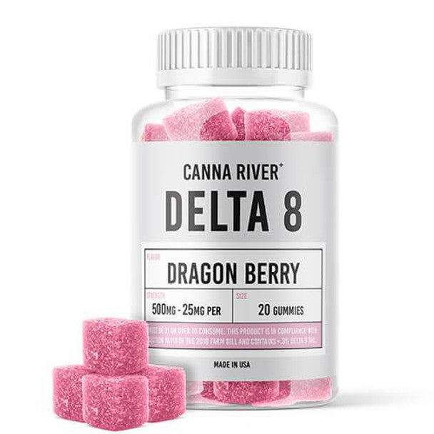 Canna River Delta 8 Edible - Dragon Berry Gummies - 500mg Best Price