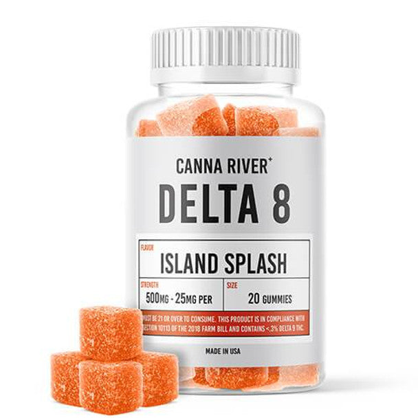 Canna River Delta 8 Edible - Island Splash Gummies - 500mg Best Price
