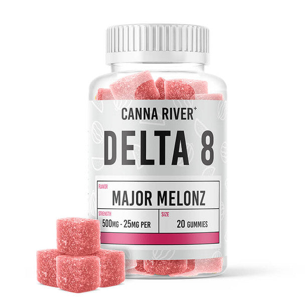 Canna River Delta 8 Edible - Major Melonz Gummies - 500mg Best Price