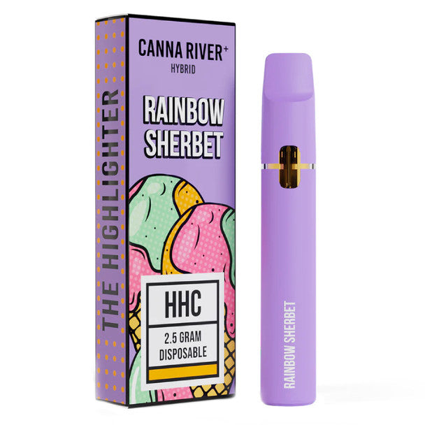 Canna River HHC Vape - Disposable Highlighter - Rainbow Sherbet - 2.5g Best Price