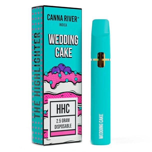 Canna River HHC Vape - Disposable Highlighter - Wedding Cake - 2.5g Best Price