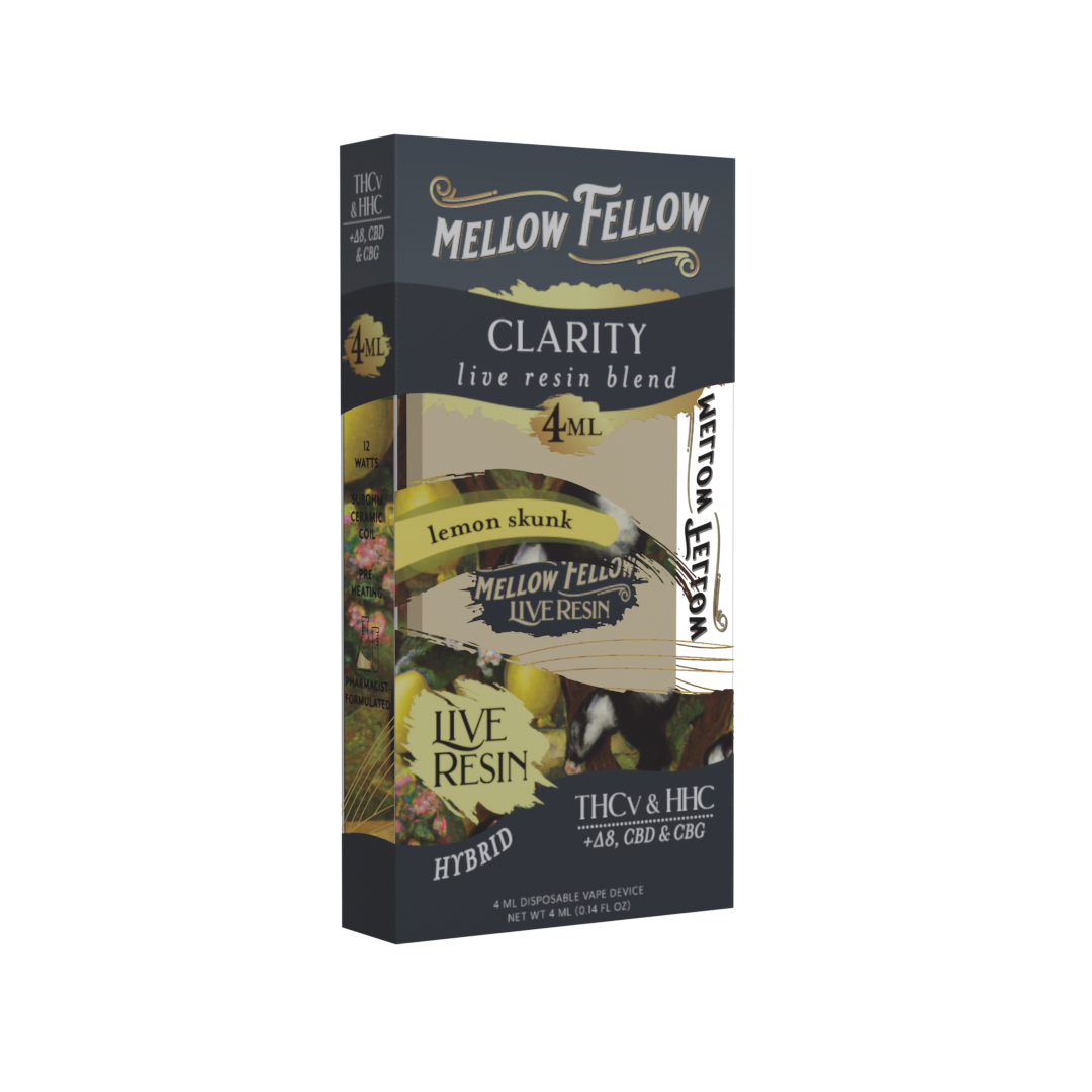 Mellow Fellow Clarity Blend 4ml Live Resin Disposable Vape Lemon Skunk Best Price