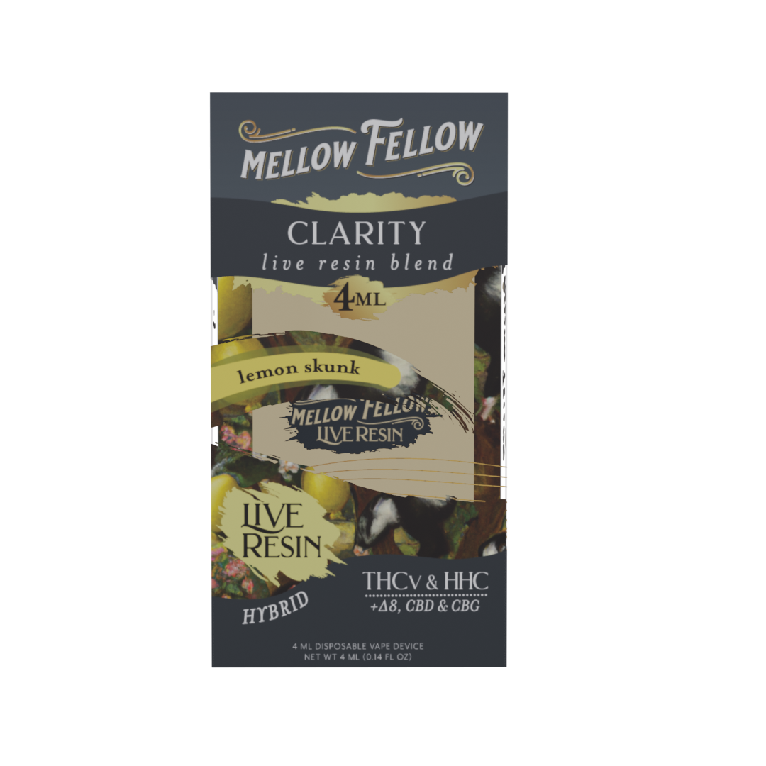 Mellow Fellow Clarity Blend 4ml Live Resin Disposable Vape Lemon Skunk Best Price