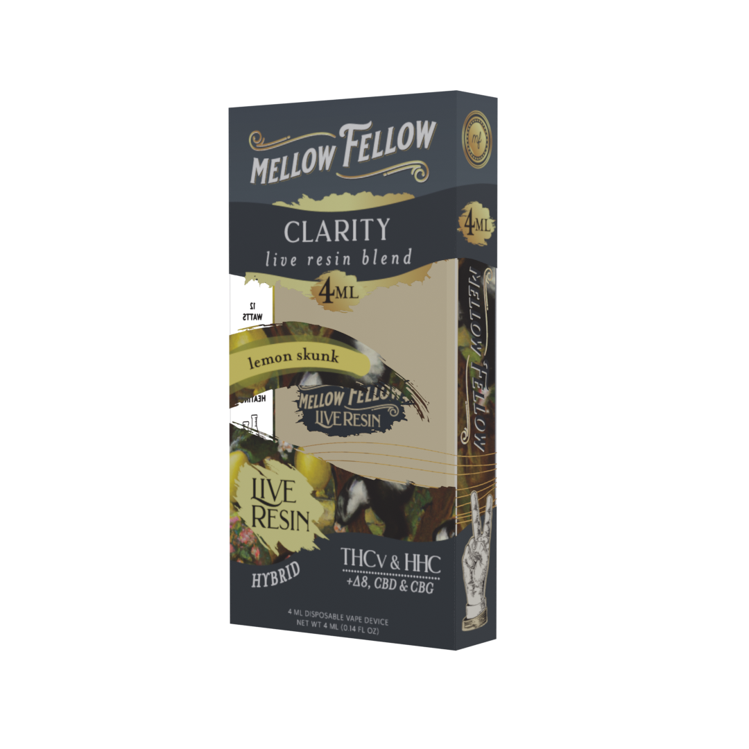 Mellow Fellow Clarity Blend 4ml Live Resin Disposable Vape Lemon Skunk Best Price