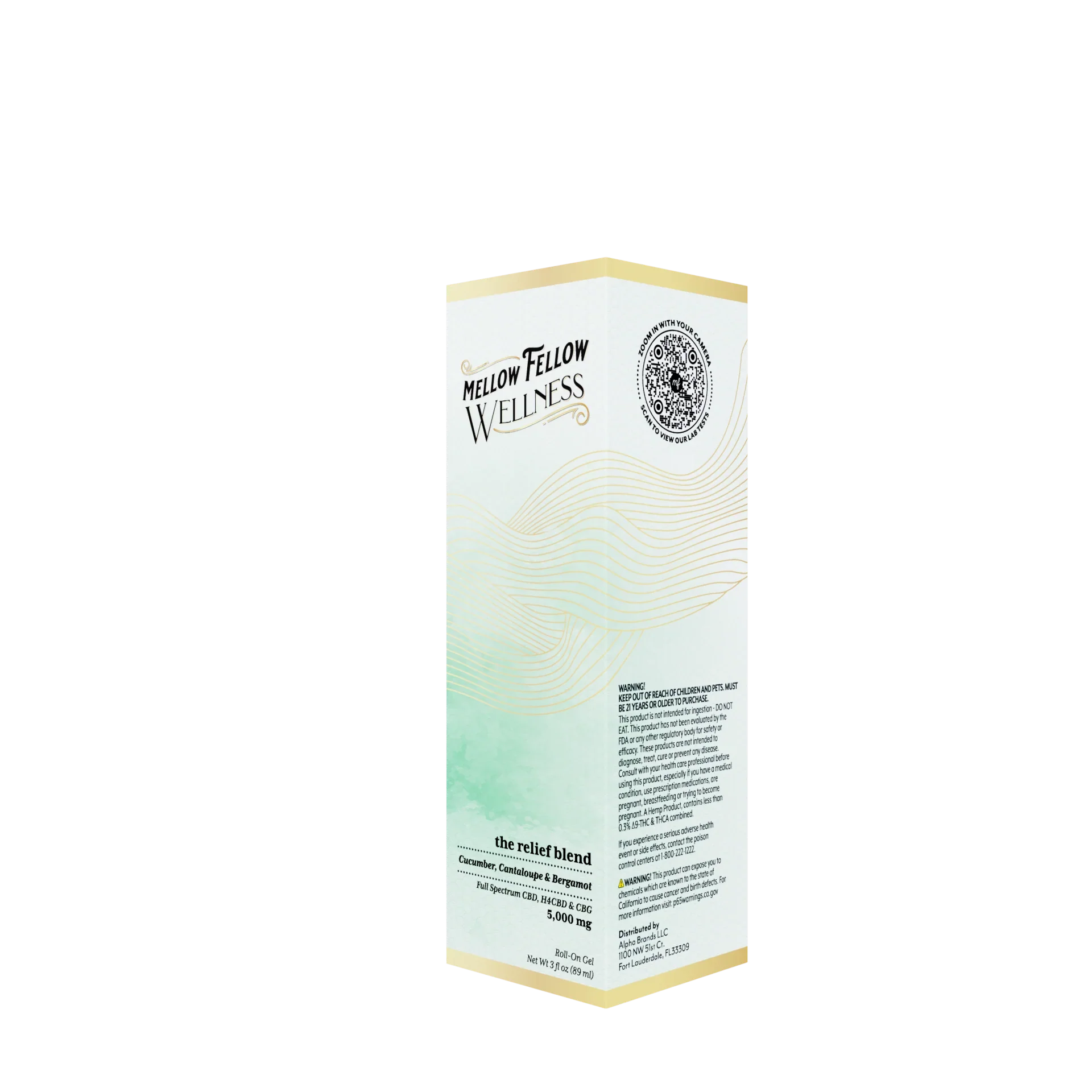 Wellness Roll On Gel - Relief Blend - Cucumber, Cantaloupe and Bergamot - 5000mg Best Price