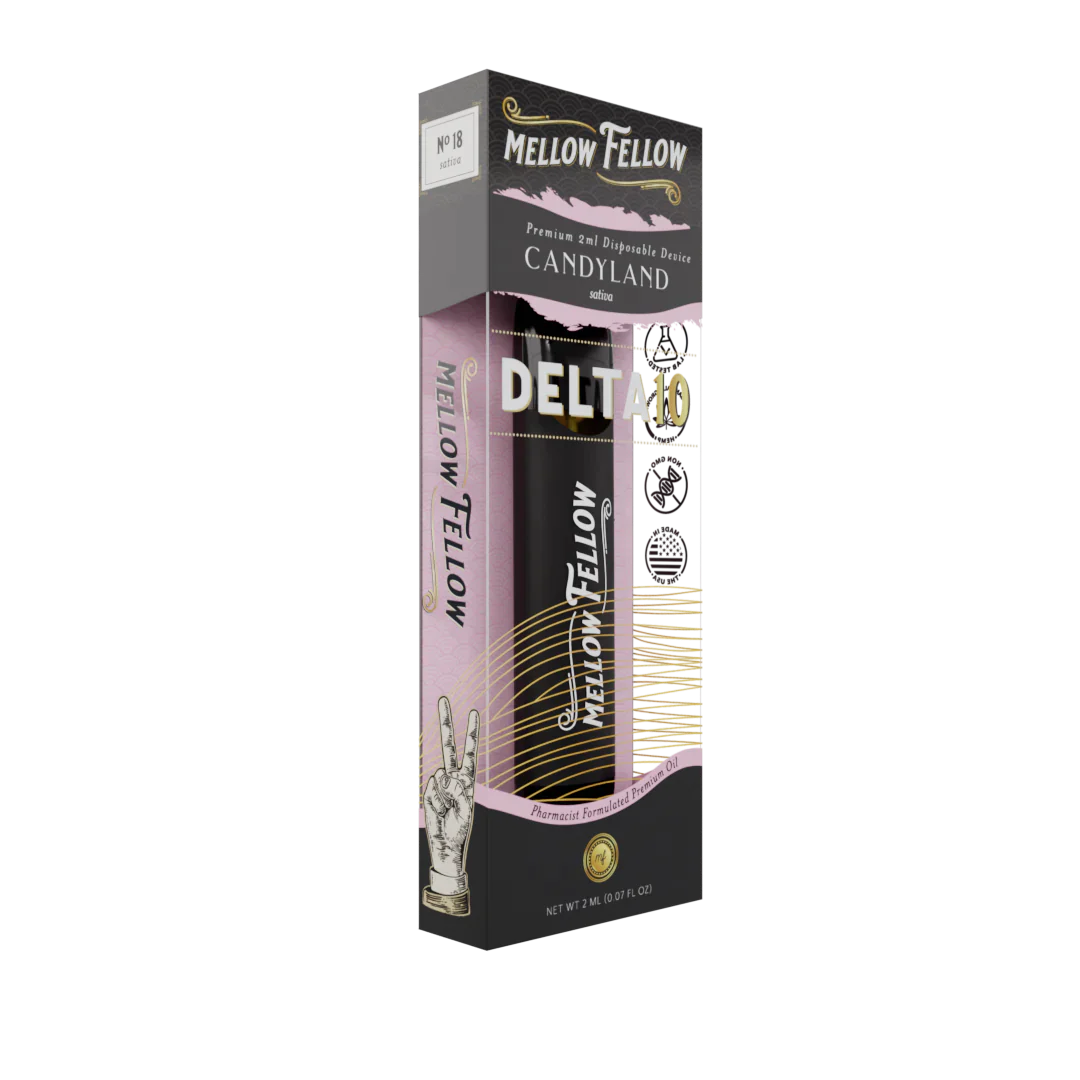 Mellow Fellow Delta 10 THC Premium 2ml Disposable Vape Candyland Best Price