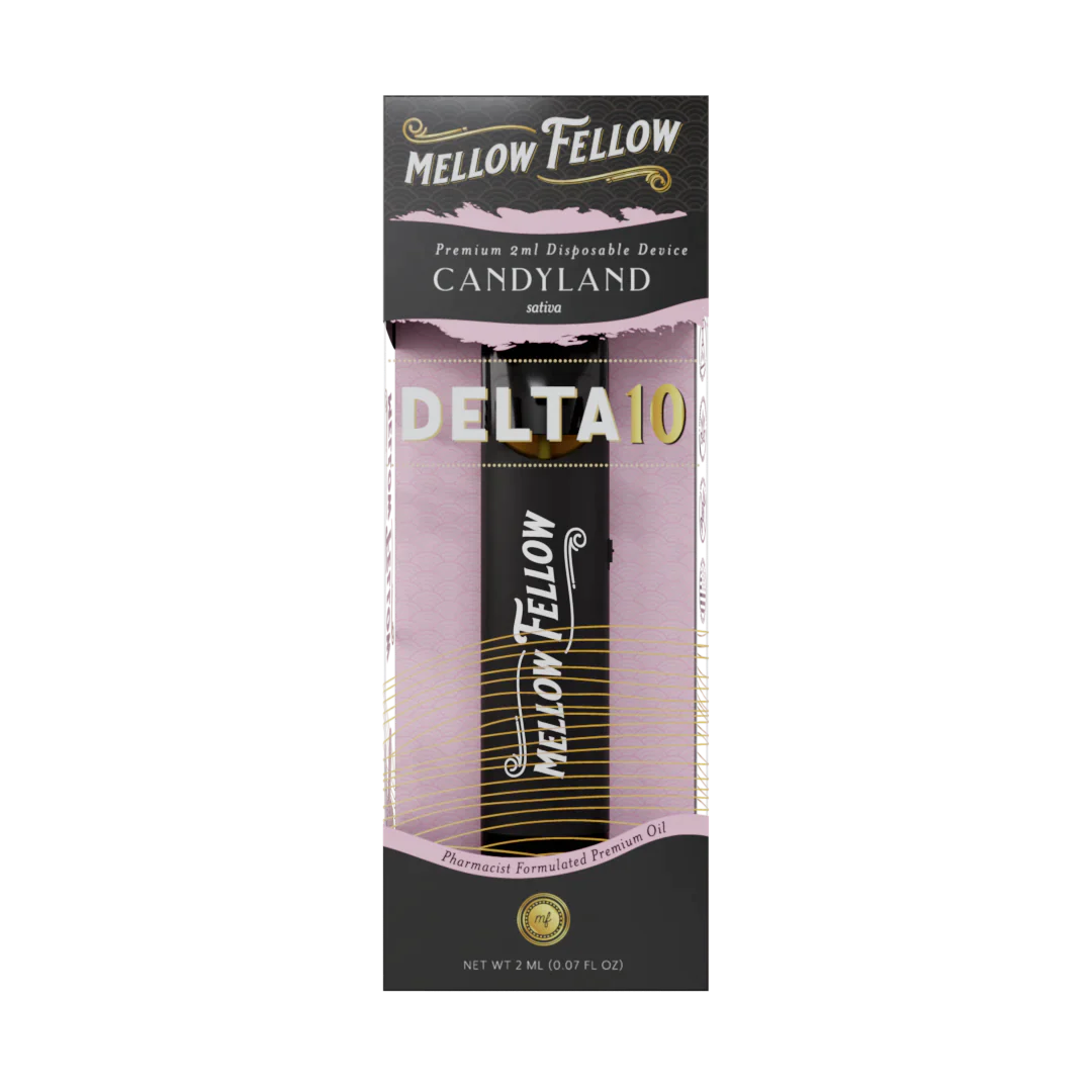 Mellow Fellow Delta 10 THC Premium 2ml Disposable Vape Candyland Best Price