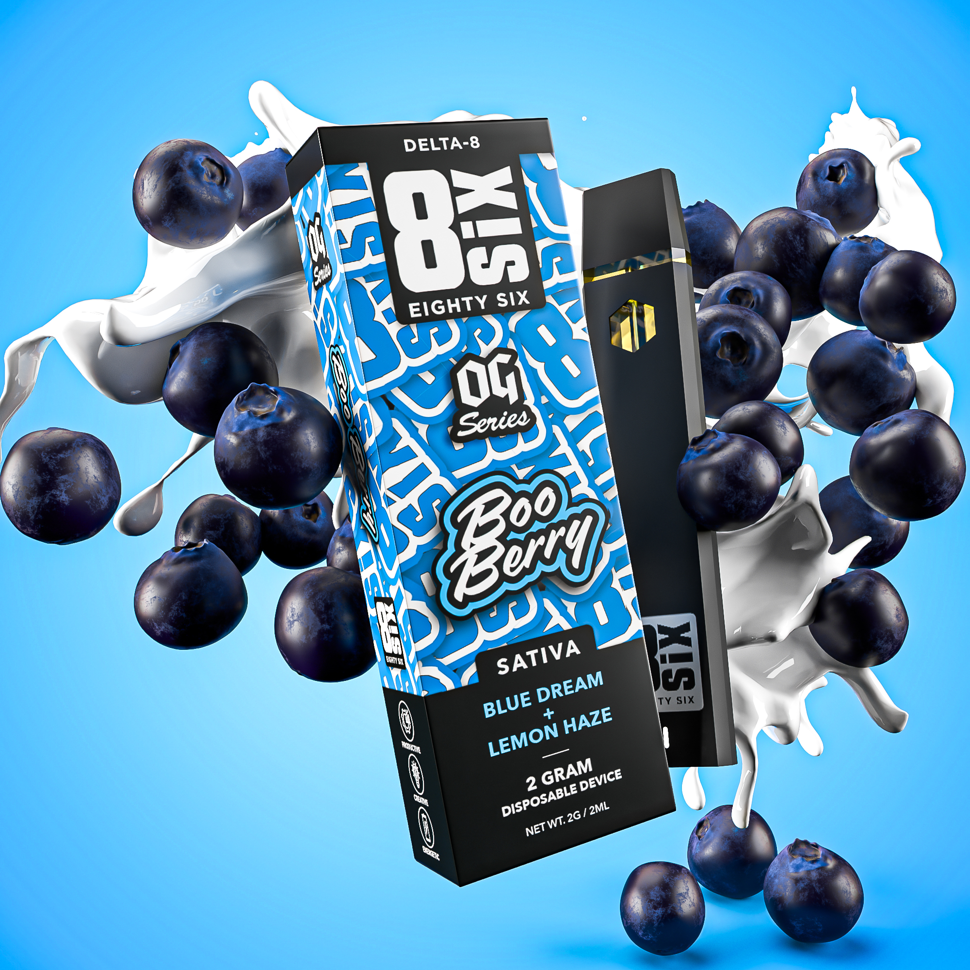 Eighty Six Boo Berry Delta-8 THC 2G Disposable (Blue Dream) Best Price